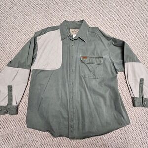 VINTAGE Woolrich Shooting Shirt Mens XXL Green‎ Heavy Field Hunting